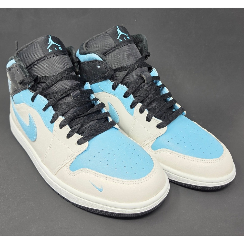 Nike Air Jordan 1 Mid SE "Summit White/Blue/Chill Black " IM6567-121 Men's 11‎